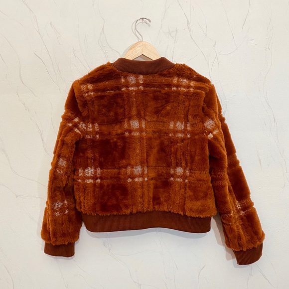 NWT Anthroplogie Plaid Teddy Bomber - Picture 3 of 3